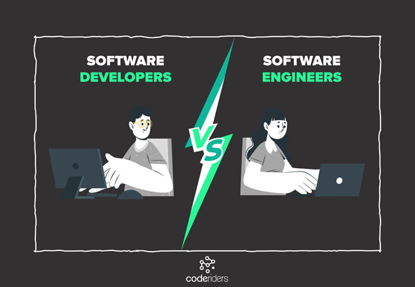 The main responsibilities, differences and similarities of software developers and software engineers