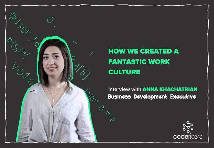 Business development executive Anna about work culture in software outsourcing firms Interview with CodeRiders software development company business development executive Anna about CodeRiders work culture and the key to CodeRiders high-quality software solutions