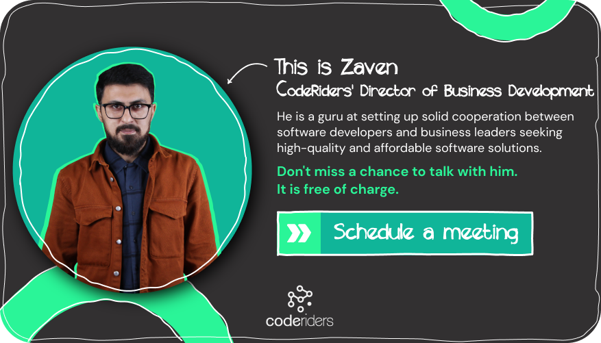 Request a estimates for your software development project from CodeRiders software outsourcing company Contact CodeRiders software outsourcing company and our software development team will help you solve your business needs building custom software that matches your needs