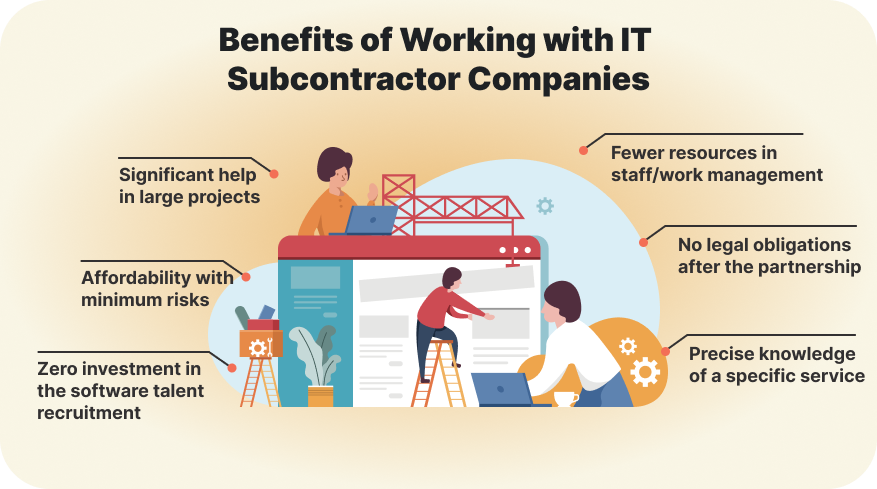 Benefits of working with a third party software development company How will I benefit from hiring an IT subcontractor
