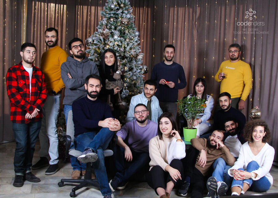 Full-stack software developer Shant at CodeRiders software outsourcing company Software engineer Shant with his software development team