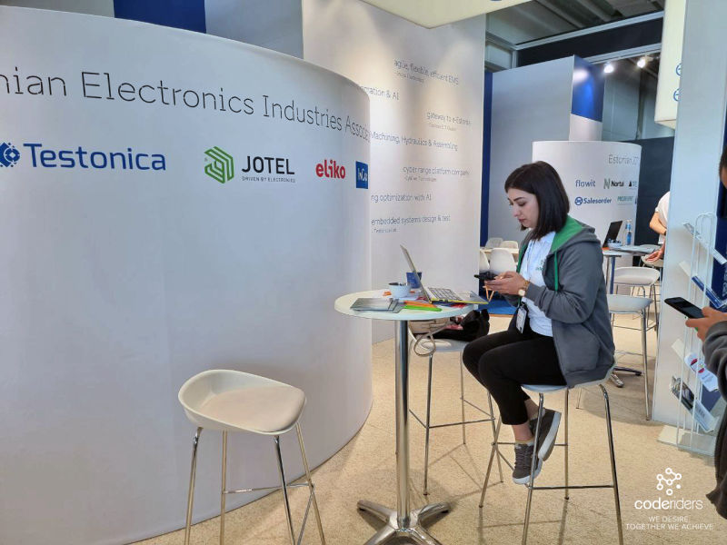 CodeRiders during Hannover Messe trade fare 2022 CodeRiders software development company representing its custom software solutions and software outsourcing services during Hannover Messe trade show